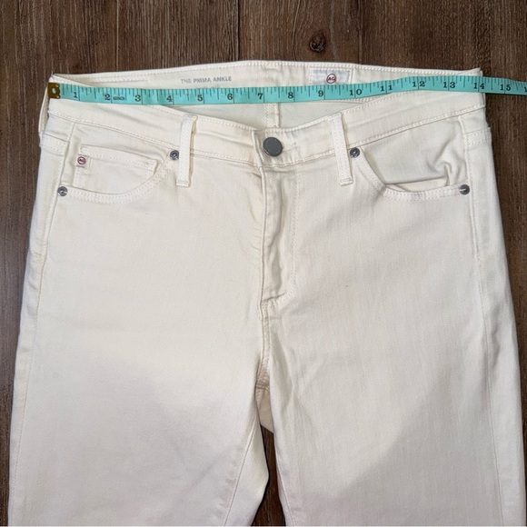 AG The Prima Ankle Jean Cream Slim Low Rise - Picture 4 of 11